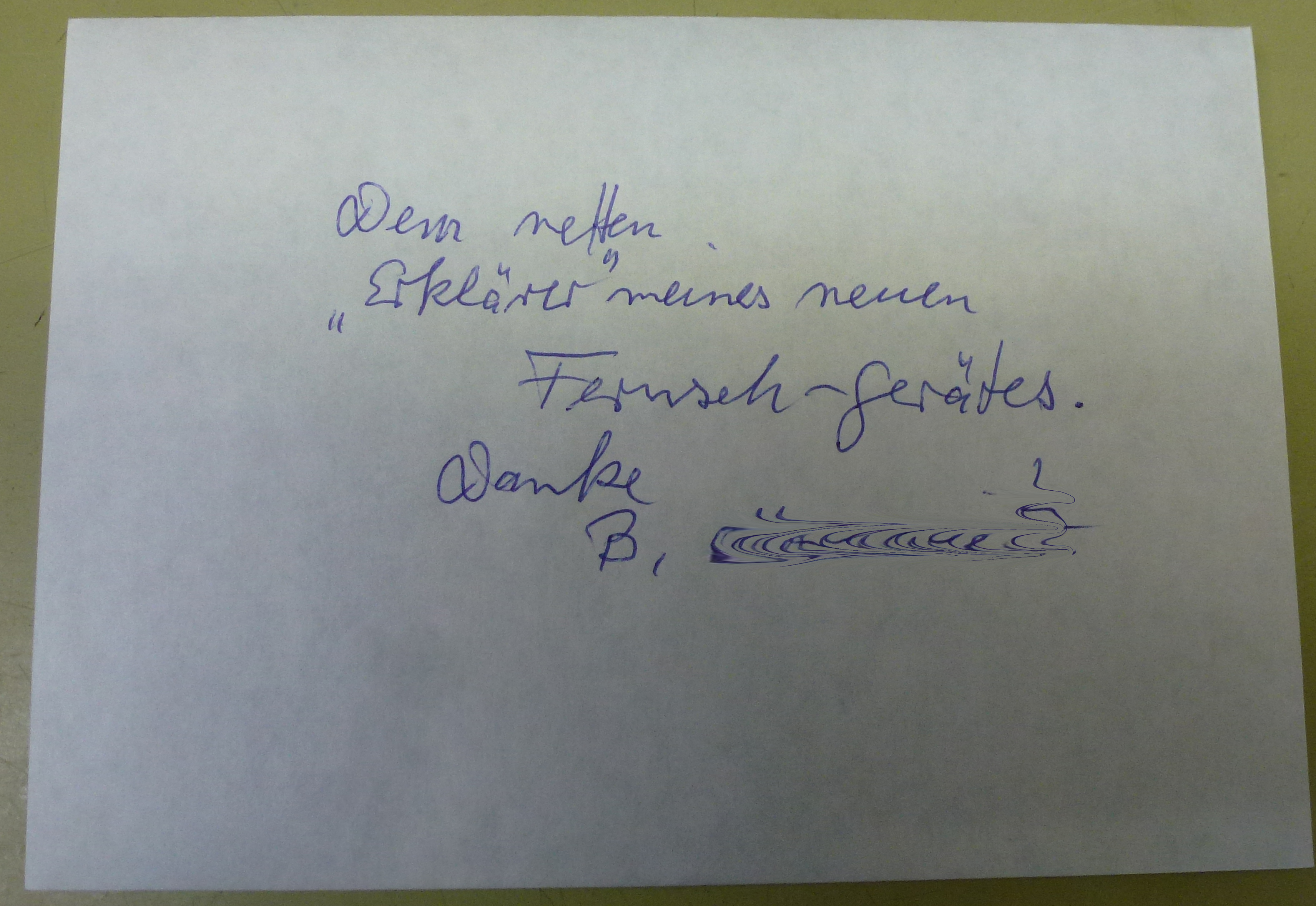 wir danken!!!